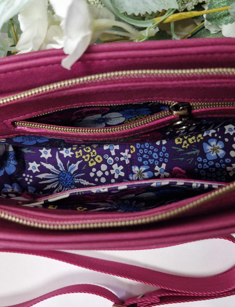 Eden crossbody bag in tweed & faux leather