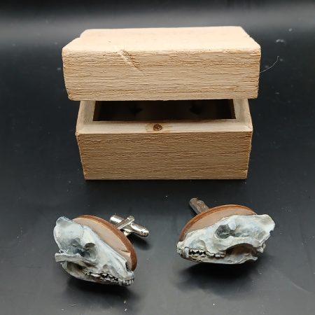 Wolf Skull Cufflinks | handmade jewellery | accessories | resin