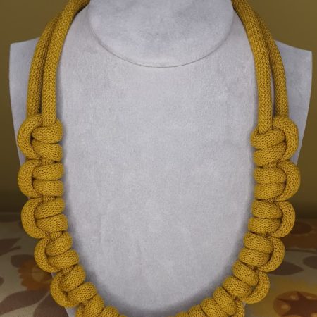 'Mandy' Macrame Chunky Necklace with Magnetic Clasp Fastening