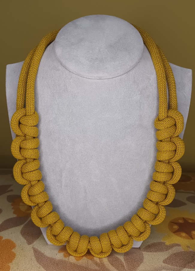 'Mandy' Macrame Chunky Necklace with Magnetic Clasp Fastening