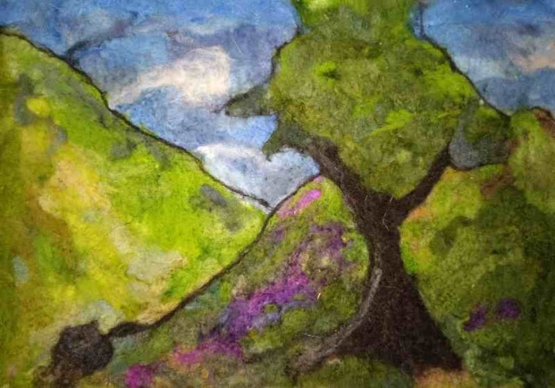 Bespoke felted scenes on canvas
