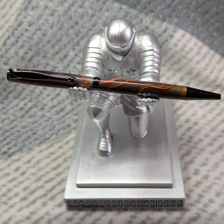Slimline twist ballpoint pen in transparent grey acrylic