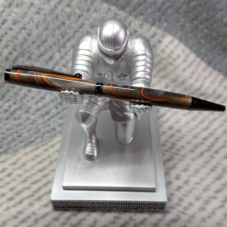 Slimline twist ballpoint pen in transparent grey acrylic