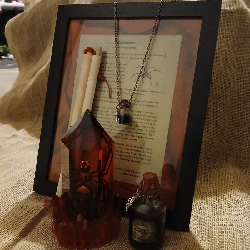 Arcane Artefacts - The Bloodweaver | spider ornament | LED uplight | gift set
