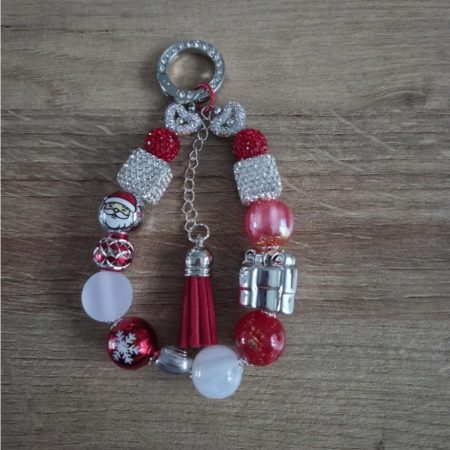 Beaded Christmas Keyring