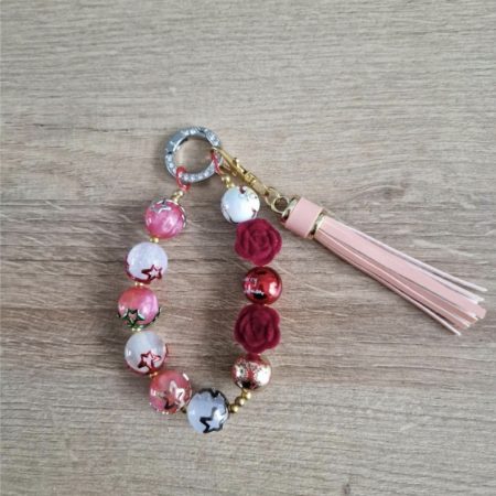 Beaded Christmas Keyring