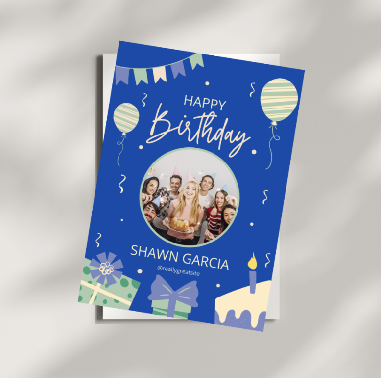 Personalised Happy Birthday Card | Digital Instant Download