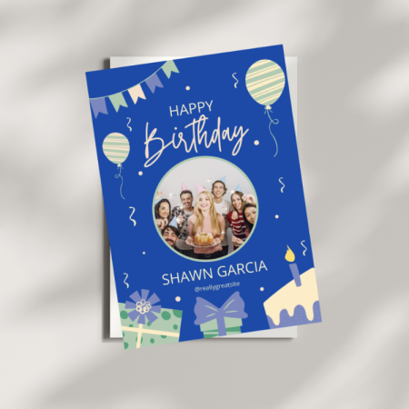 Personalised Happy Birthday Card | Instant Download | Digital Birthday Card | Gift for her