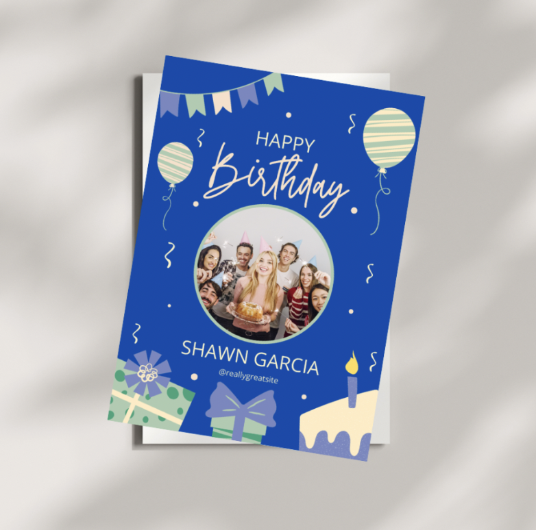 Personalised Happy Birthday Card | Digital Instant Download