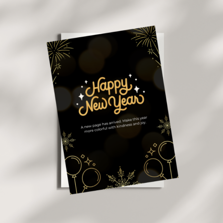 Personalised New Year Card | Instant Download | Digital New Year Card | Editable New Year Card