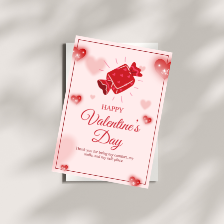 Personalised Valentines Card | Instant Download | Editable Greeting card | Gift for her