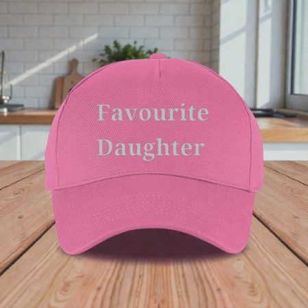 Handmade Favourite Daughter Cotton Hat with Embroidered Detail