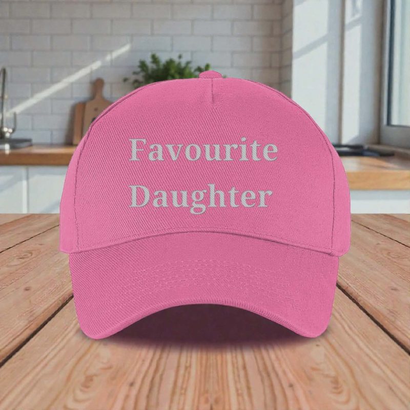 Handmade Favourite Daughter Cotton Hat with Embroidered Detail