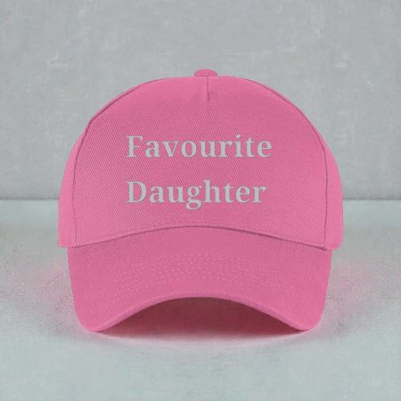 Handmade Favourite Daughter Cotton Hat with Embroidered Detail