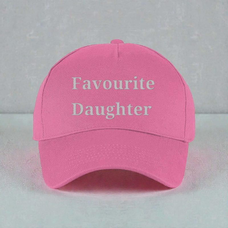 Handmade Favourite Daughter Cotton Hat with Embroidered Detail