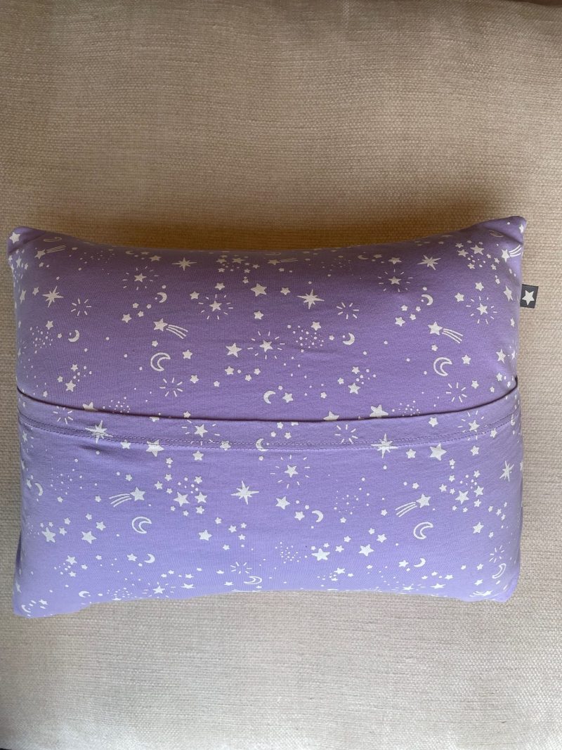 Mini pillow with removable cover ("Lilac Dreams")
