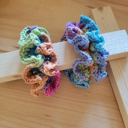 Whimsy Ruffle Crochet Scrunchie