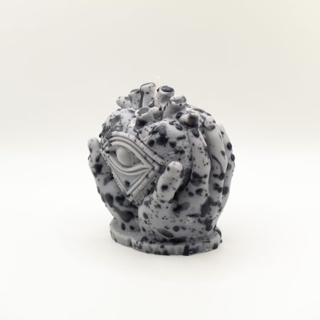 Dalmatian Sculptural Heart Eye Unscented Candle | Gothic Art | Dark Romantic Decor