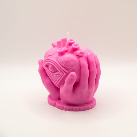 Pink Sculptural Heart Eye Unscented Candle | Gothic Art | Valentine's Gift | Dark Romantic Decor