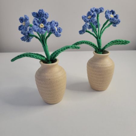 Crochet Forget-me-nots in Vase