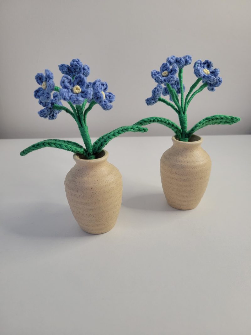 Crochet Forget-me-nots in Vase