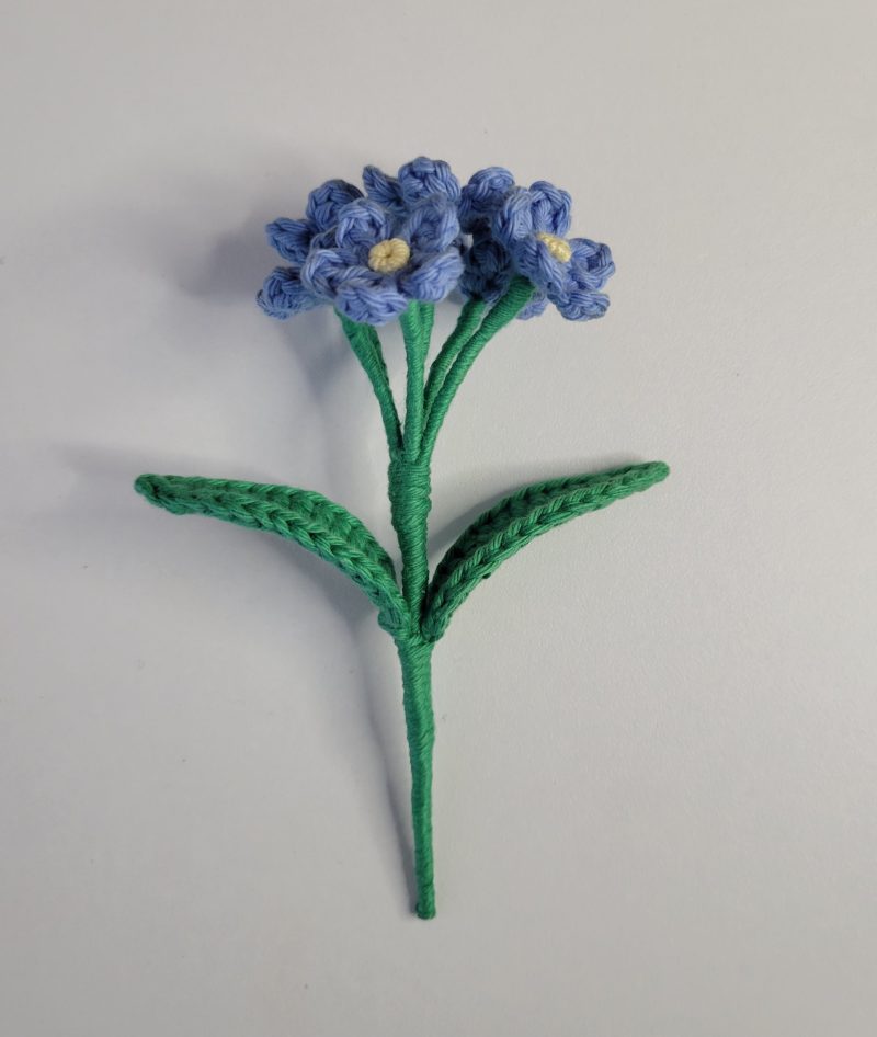 Crochet Forget-me-nots in Vase