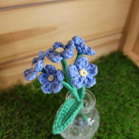 Crochet Forget-me-nots in Vase