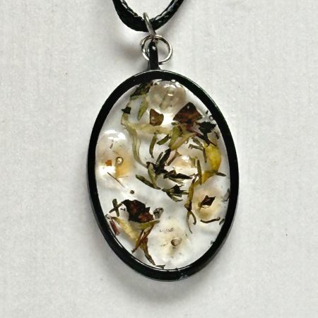 Enchanted Pendants|Confidence|Spell Necklace |Pendant necklace| Oval black