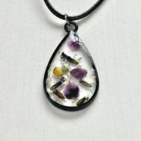 Enchanted Pendants|Calm|Meditation|Spell Necklace |Pendant necklace |Black Tear Drop