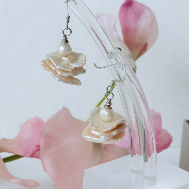 Freshwater Cultured Keshi Pearl Cluster Earrings