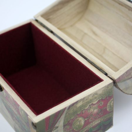 Treasure Chest, Wood handmade keepsake jewellery, memories box, Vintage retro Hot air balloon Lined