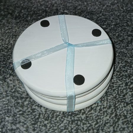 Filey Brigg, hand painted wooden coasters set of 4