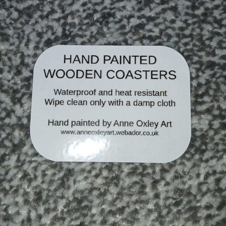 Filey Brigg, hand painted wooden coasters set of 4