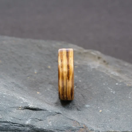 Zebrano Handcrafted Bentwood Ring For Him or Her