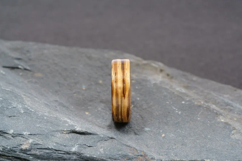 Zebrano Handcrafted Bentwood Ring For Him or Her
