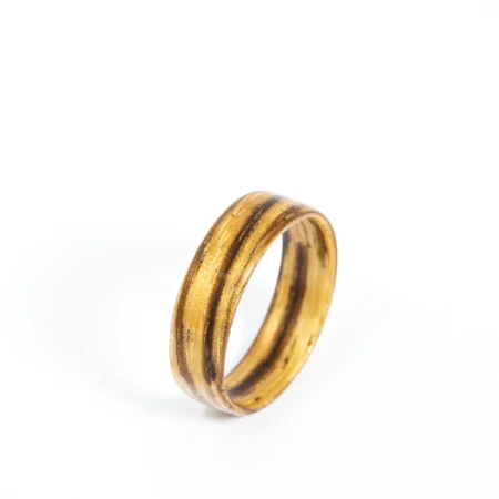 Zebrano Handcrafted Bentwood Ring For Him or Her