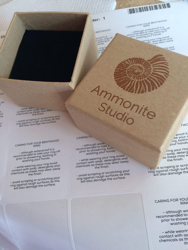 Isle of Skye Marble Handcrafted Bentwood Ring For Him or Her
