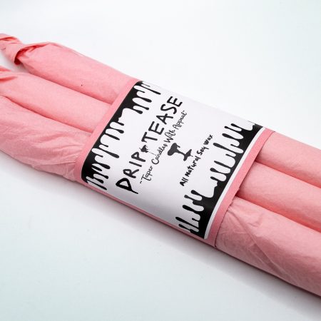 Drip-Tease Taper Candles | Set of 3 | Pink 21cm Hand-Poured Drip Candles | Sculptural, Moody