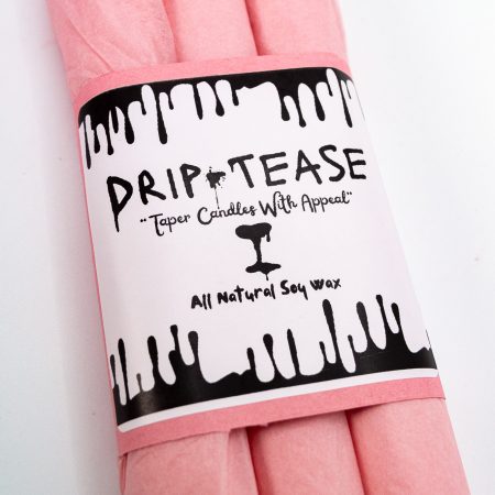 Drip-Tease Taper Candles | Set of 3 | Pink 21cm Hand-Poured Drip Candles | Sculptural, Moody