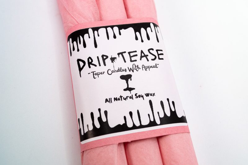 Drip-Tease Taper Candles | Set of 3 | Pink 21cm Hand-Poured Drip Candles | Sculptural, Moody