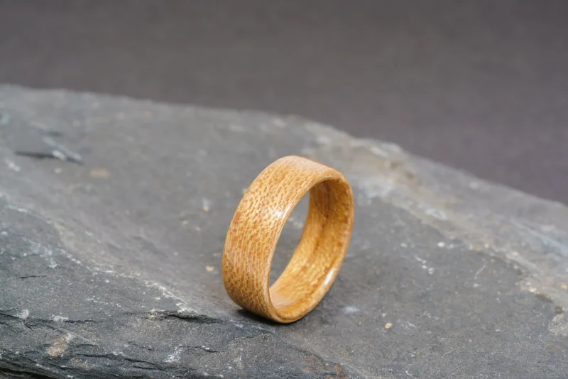 Elm Handcrafted Bentwood Ring For Him or Her