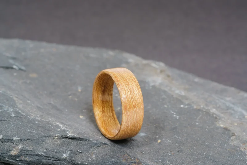 Elm Handcrafted Bentwood Ring For Him or Her