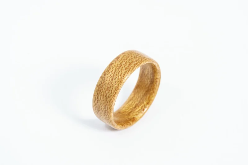 Elm Handcrafted Bentwood Ring For Him or Her