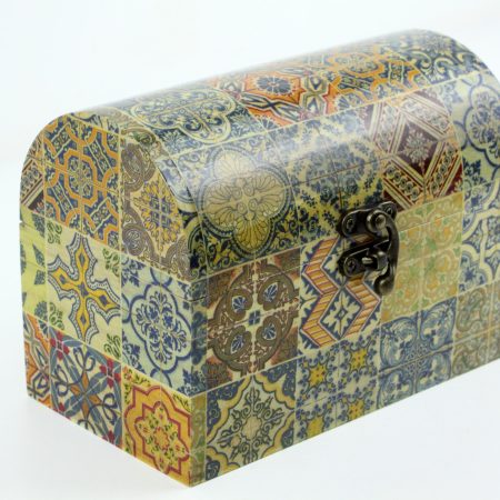 Treasure Chest, Wood handmade keepsake jewellery, memories box, Moroccan Mandala style