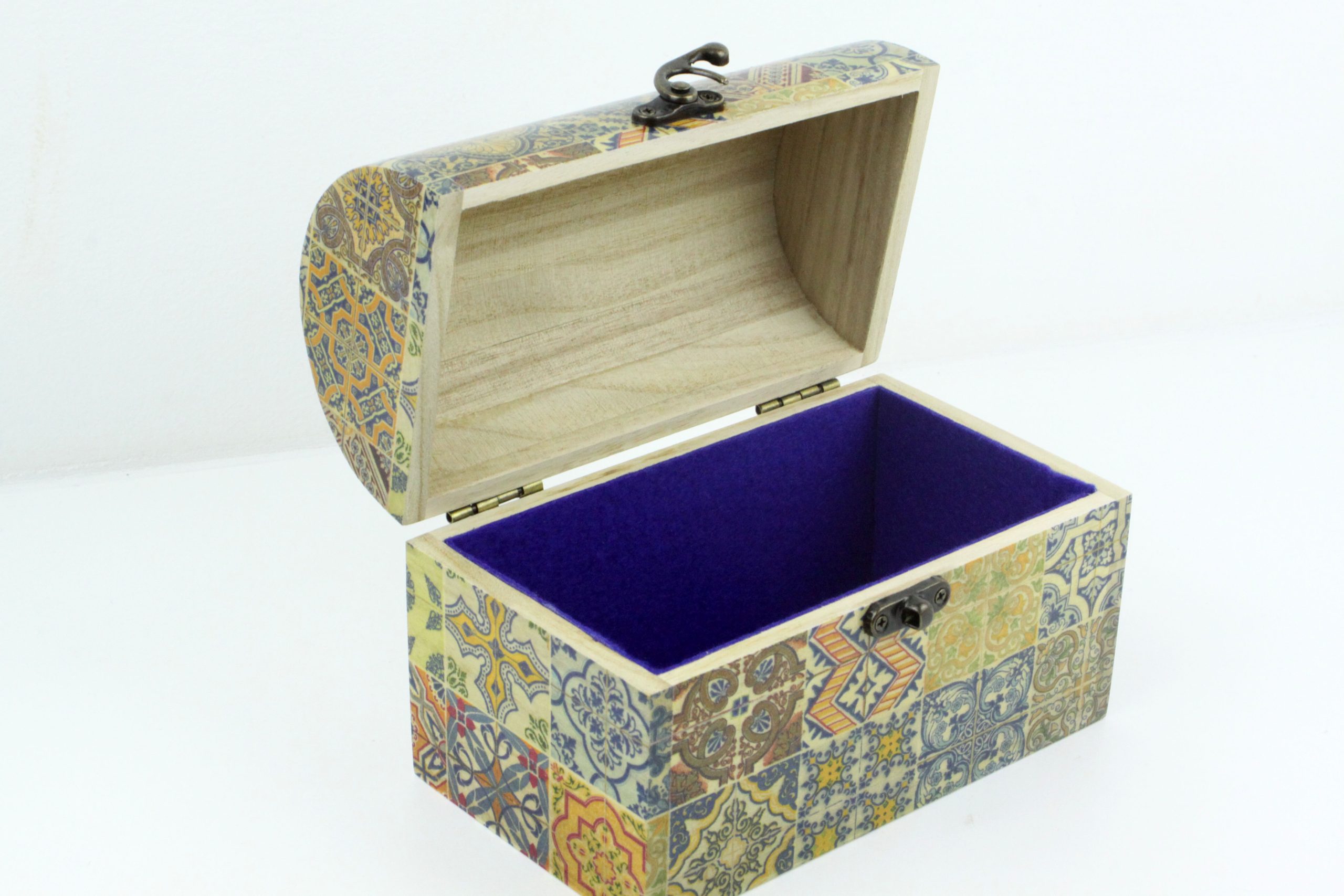 Treasure Chest, Wood handmade keepsake jewellery, memories box, Moroccan Mandala style