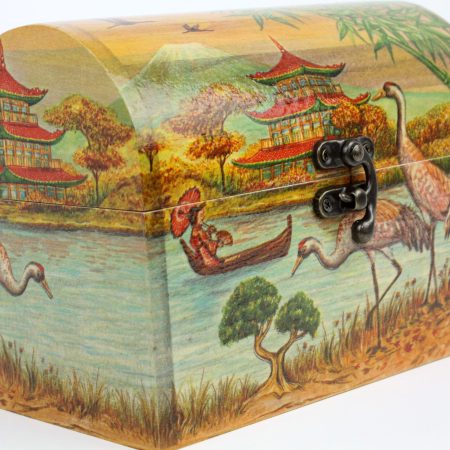 Treasure Chest, Wood handmade keepsake jewellery, memories box, Japanese design