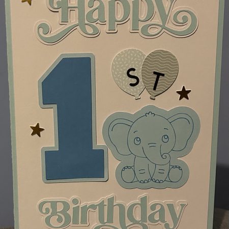 Happy Birthday Card (Blue or Pink) - Personalised Age