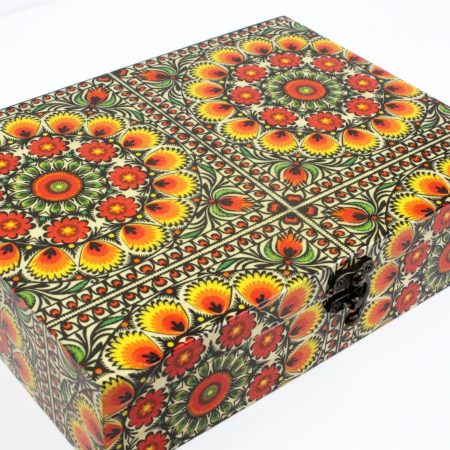 Wood handmade keepsake jewellery, memories box, Moroccan, Mandala style, Flexible compartments