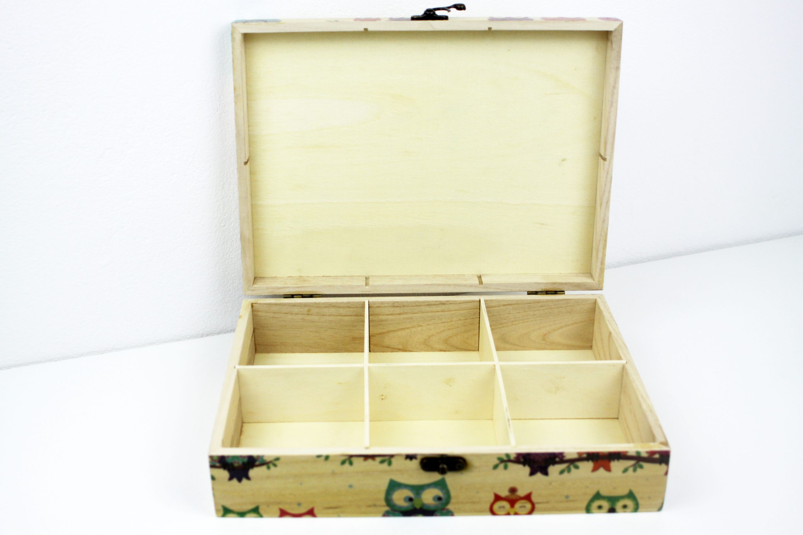 Wood handmade keepsake jewellery, memories box, Owls, Birds, Tree design, Flexible compartments