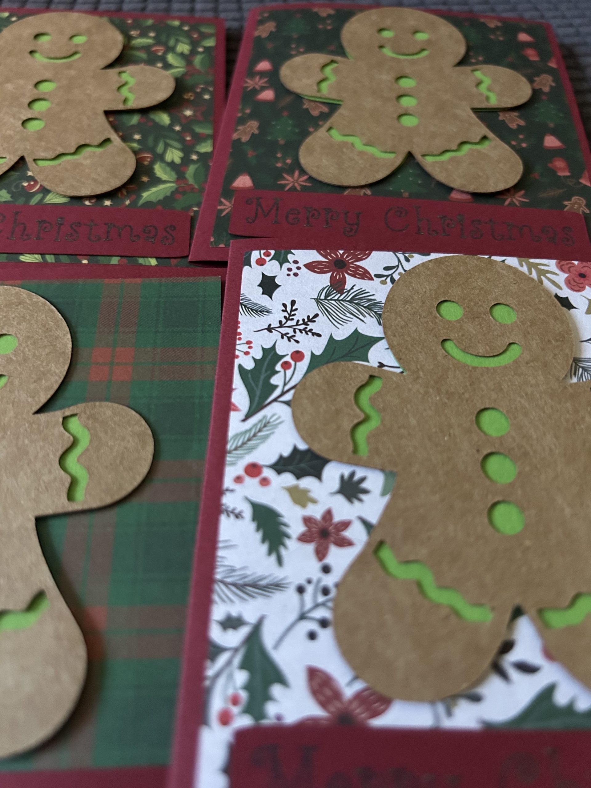 Set of 6 Gingerbread Christmas Cards